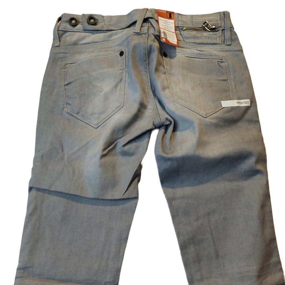 Retro Vintage G-Star Raw Midge Dover Straight Leg Mist Grey Denim Jeans Sz 24 NW - Picture 8 of 12